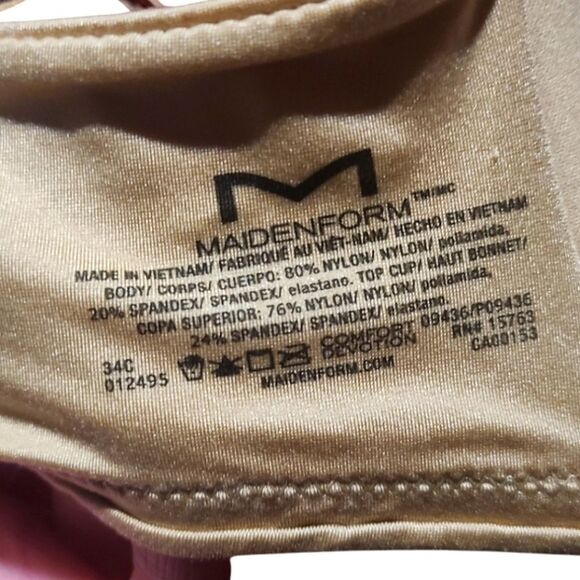 Nude Size 34 C wired Maidenform bra Nwot - Picture 2 of 4